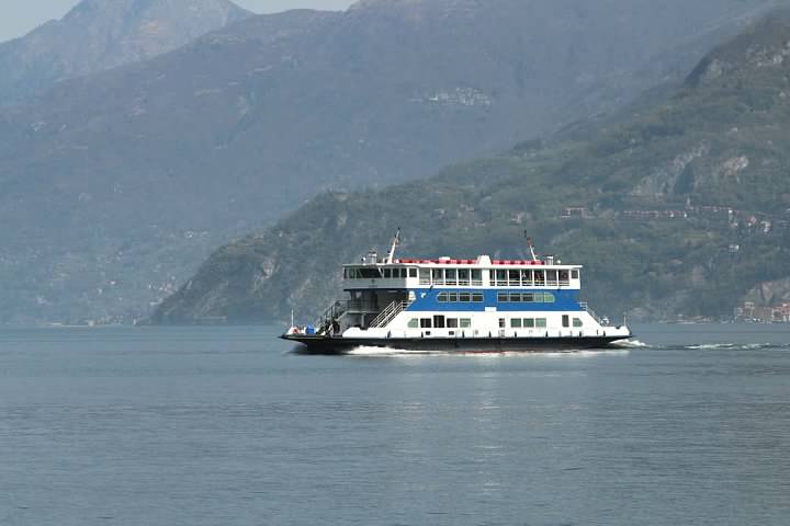 Vehicle ferry headed back from Bellagio