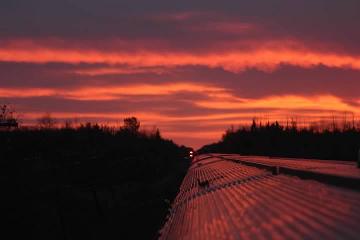 Sunrise outside Winnipeg, Manitoba