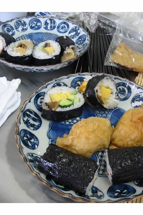 Sushi and inari- the ugly ones closer to the camera are mine